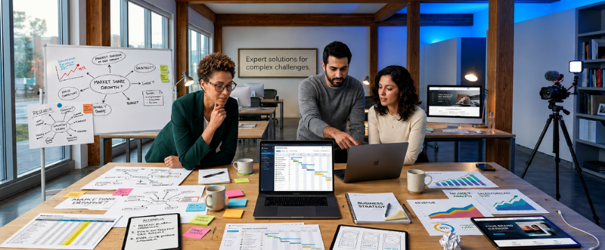 Digital Ninja Labs team solving complex growth challenges